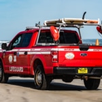 Ford Lifeguard Pickup Truck on the beach.